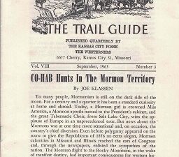 The Trail Guide Vol. VIII, No.3 ~ CO-HAB Hunts In the Mormon Territory ~ Joe Klassen