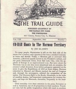 The Trail Guide Vol. VIII, No.3 ~ CO-HAB Hunts In the Mormon Territory ~ Joe Klassen
