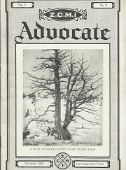 Advocate; October, 1920; Volume 5, Number 2