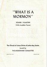 What Is A Mormon ~ Sound/Filmstrip (With Audible Tones) ~ Missionary Committee