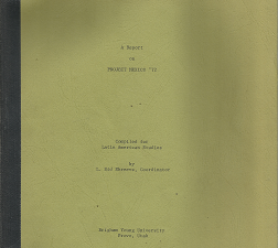 A Report on Project Mexico ’72 – L. Sid Shreeve