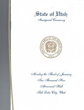State of Utah Inaugural Ceremony, Monday the Third of January, Two Thousand Five, Abravanel Hall, Salt Lake City, Utah