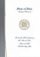State of Utah Inaugural Ceremony, Monday the Third of January, Two Thousand Five, Abravanel Hall, Salt Lake City, Utah