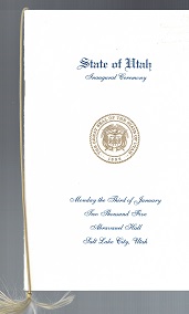State of Utah Inaugural Ceremony, Monday the Third of January, Two Thousand Five, Abravanel Hall, Salt Lake City, Utah
