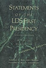 Uncorrected Proof ~ Statements of the LDS First Presidency