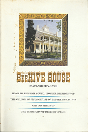 The Beehive House, Salt Lake City, Utah; Home of Brigham Young