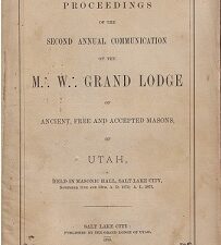 Proceedings of the M.W. Grand Lodge of…Masons, Second Annual, Utah, 1873