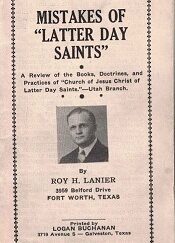 Mistakes Made by Latter Day Saints ~ Roy H. Lanier ~ Pamphlet