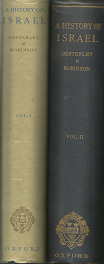 A History of Isreal; Volume 1 & 2 – W. O. E. Oesterley & Theodore H. Robinson