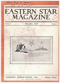 Eastern Star Magazine, Vol. 1, No. 8 ~ December, 1928