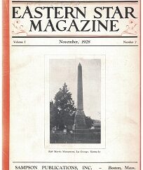 Eastern Star Magazine, Vol. 1, No. 7 ~ November, 1928
