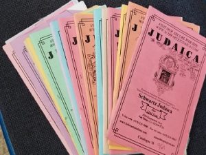 Schwartz Judaica Catalog Collection ~ 21 Misc. Catalogues from this California Bookstore