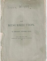 1884 ~ The Resurrection ~ by President Brigham Young ~ [pamphlet]