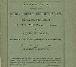 1886 ~ Pleas for Religious Liberty and the Rights of Conscience – Lorenzo Snow