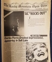 Rocky Mountain Open Door November 1977 Complimentary Issue ~ Voice of Salt Lake Gay Community