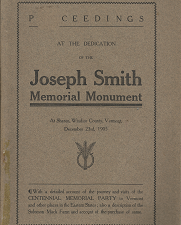 Proceedings at the Dedication of the Joseph Smith Memorial Monument (December 23rd, 1905)