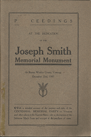 Proceedings at the Dedication of the Joseph Smith Memorial Monument (December 23rd, 1905)