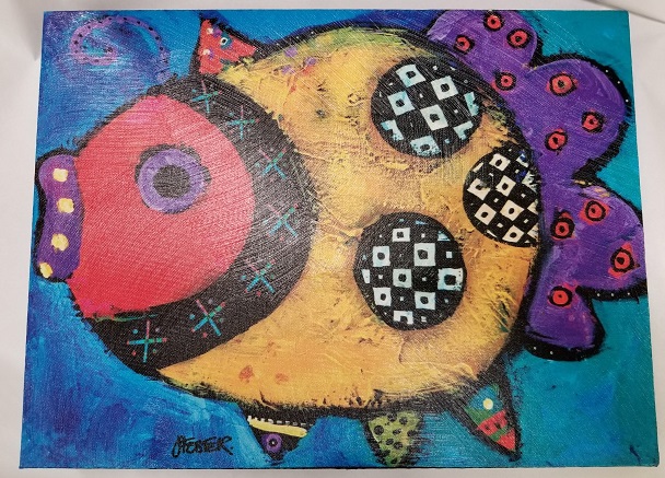 Jenny Foster 2012 Print, Fish, Item No.19945, Canvas Wall Art, 12″x16″ UPC: 748787199455