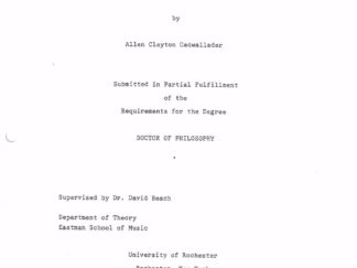 Multileveled Motivic Repetition in Selected Intermezzi for Piano of Brahms ~ Allen Clayton Cadwallader