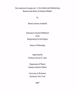 The Analytical Grundgestalt: A New Model and Methodology Based on Brahms