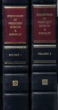 2 Volume Set: Discourses of President Gordon B. Hinckley ~ Leather ~ [Fair Condition Only]