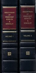 2 Volume Set: Discourses of President Gordon B. Hinckley ~ Leather ~ [Fair Condition Only]