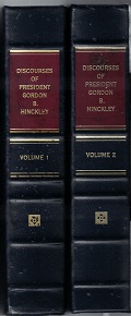2 Volume Set: Discourses of President Gordon B. Hinckley ~ Leather ~ [Fair Condition Only]