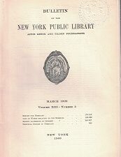 Bulletin of the New York Public Library, March 1909, List of Works on the Mormons…