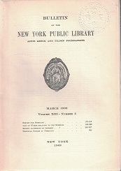 Bulletin of the New York Public Library, March 1909, List of Works on the Mormons…