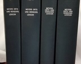 4 Volume Set: Meyers Orts Und Verkehrs Lexicon ~ Photocopied & Bound!