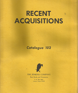 Recent Acquisitions: Catalogue 102