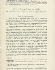 Geology of Pioche, Nevada, and Vicinity – L. G. Westgate & Adolph Knopp