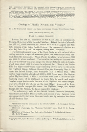 Geology of Pioche, Nevada, and Vicinity – L. G. Westgate & Adolph Knopp