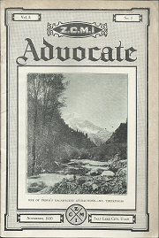 Z.C.M.I. Advocate Magazine (Vol. 5, No. 3) (November, 1920)
