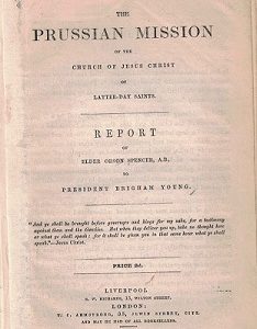 1853 ~ Prussian Mission of the Church . . . Report to Brigham Young