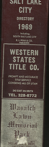 Polk’s City Directory: Salt Lake City, Utah, 1969