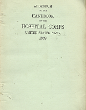 Addendum to the Handbook of the Hospital Corps: United States Navy 1939