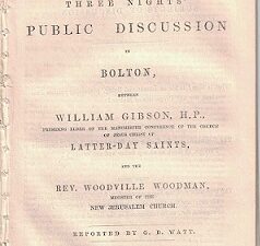 1851 ~ Three Nights’ Public Discussion in Bolton . . . [Pamphlet]