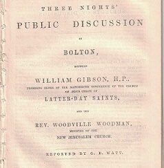 1851 ~ Three Nights' Public Discussion in Bolton . . . [Pamphlet]