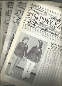 The Pony Express, Sonora, California, 1972 ~ 4 Issues