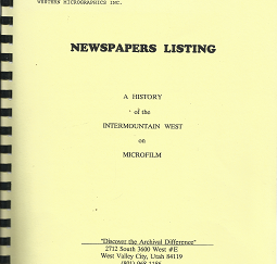 Newspapers Listing: A History of the Intermountain West on Microfilm