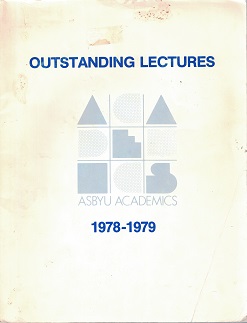 Outstanding Lectures, ASBYU Academics, 1978-1979 ~ Large size softcover