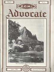 Z.C.M.I. Advocate Magazine (Vol. 5, No. 8) (April, 1921)
