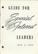 Guide for Special Interest Leaders: 1952-1953