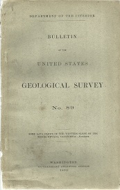 Bulletin of the United States Geological Survey No. 89