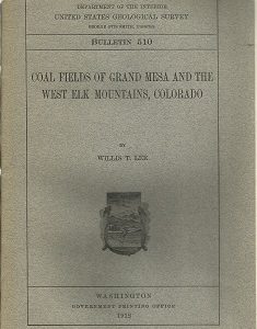 Coal Fields of Grand Mesa and the West Elk Mountains, Colorado