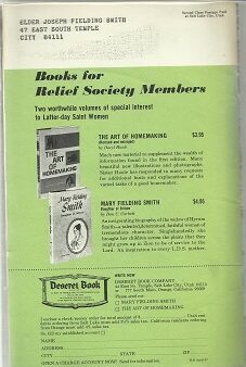 Relief Society Magazine owned by Elder Joseph Fielding Smith