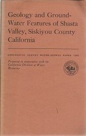 Geology and Ground-Water Features of Shasta Valley, Siskiyou County California