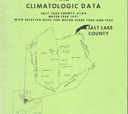 Utah Hydrologic-Data Report No.40 Surface Water and Climatologic Data (1983)