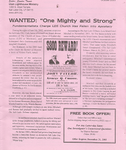 Salt Lake City Messenger: Issue Number 101, October 2003